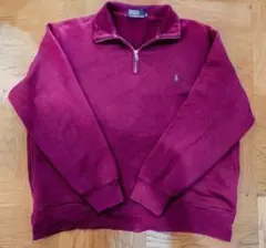 Polo by Ralph Lauren ハーフジップ スウェット ボルドーのサムネイル