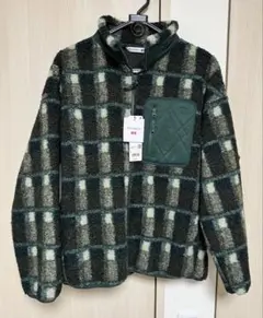 新品未使用タグ付き◆UNIQLO◆防風アウターフリースプリントジャケット　L