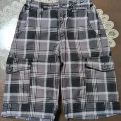OLDNAVY キッズグレー系チェック ハーフパンツ サイズ10