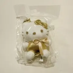 サンリオ　韓国限定 ハローキティ ゴールドぬいぐるみキーリング