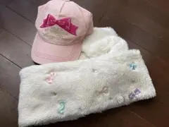 【美品】メゾピアノ　スヌード➕帽子　マフラー　キャップ