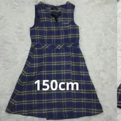 JENNI love チェック柄 ジャンバースカート 150cm