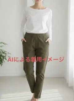 【and it_】カジュアルパンツ＊カーキ色【試着のみ】