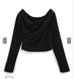 GRL グレイル ドレープカシュクールトップス[dk1362]