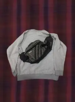 90's adidas 3本ライン ウエストバッグ　カーキ　ショルダーバッグ