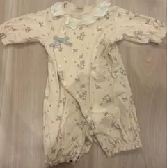 petit main 花柄ロンパース ピンク　50-70サイズ