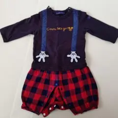 ミッキー　70サイズ　長袖ロンパース　男の子　お出かけ用　かぶり