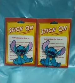 リロ&スティッチ Lilo&Stitch アイロン接着タイプワッペン 2枚