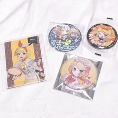 鏡音リン　缶バッジ　アクリルカード　桜パーティー　アニカフェ　マジミラ　初音ミク