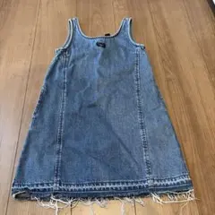 デニムノースリーブジャンパースカート