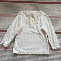 Miki House フリル付きシャツ 90サイズ ホワイト