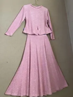 激レア一点！ヴィンテージピンク花柄セットアップパーティーピンクハウス昭和レトロ姫