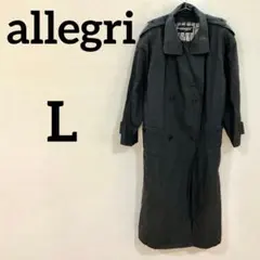 【allegri トレンチコート ロング丈 比翼仕立て ブラック】のサムネイル