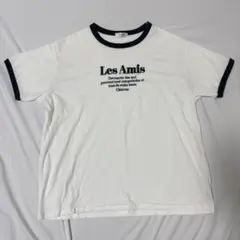 INGNI ロゴ刺繍 リンガーTシャツ ホワイト