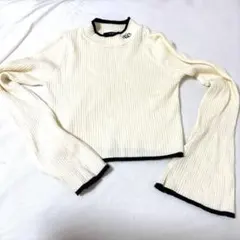 【ホビ垢】リブニット トップス ダブルクローゼットリブ編みハイネックセーター
