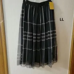 Provador リラックスウエストBIG チェック チュール スカート LL