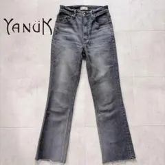 美品 yanuk 23 セミフレアストレッチデニムパンツ 57111320 - メルカリ