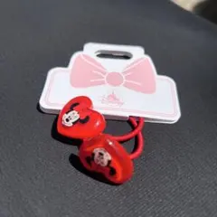 新品　ミニーマウス ハート型ヘアゴム 2個セット