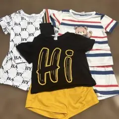 ベビー服 Tシャツ・ショートパンツセット　6点セット　まとめ売り80cm