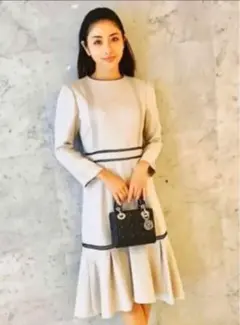 美品！石原さとみ着　セルフォード　レース切り替え　ワンピース　入学式