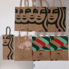 【即発送可】スターバックス 紙袋8枚+タンブラー用紙袋セット