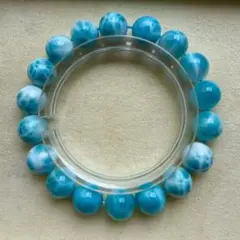 天然無処理　ラリマー ブレスレット 11mm-35.5g