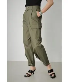 アズールバイマウジー HEM BUTTON CARGO PANTS カーゴパンツ