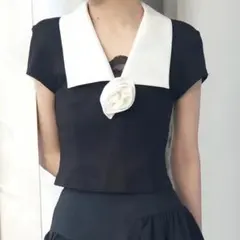 Bibiy. STEPHANIE ROSETTE TOP - メルカリ