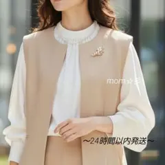 〖即日発送〗新品◇ブローチ コサージュ リーフ パール ゴールド 卒業式 入学式