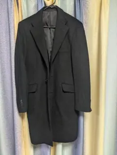 【MEN'S BIGI】ステンカラーコート 黒 Mのサムネイル
