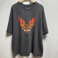 HARLEY DAVIDSON フレイム　イーグル　プリントTシャツ　XXL