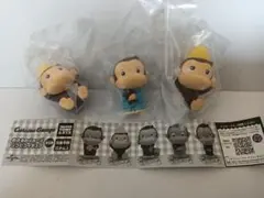 【新品未開封】おさるのジョージ ソフビフィギュア 3種セット 帽子パジャマSHY