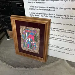 メキシコ　アマテ絵画　額縁付　2点セット メキシコ アマテ絵 | POTLATCH
