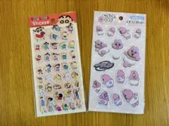 おぱんちゅうさぎ＆クレヨンしんちゃん　シール２枚