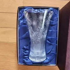 BOHEMIA CRYSTAL 花瓶 クリスタルガラス 約20cm
