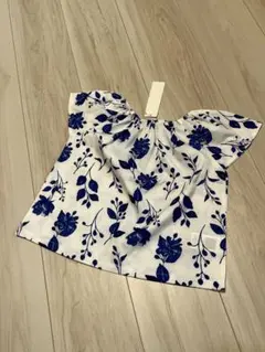 SHEIN フラワープリント 半袖ブラウス 2-3Y