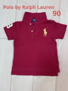 ポロ　ラルフローレン　半袖ポロシャツ　24M 90 赤　レッド