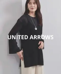 美品】 ユナイテッドアローズ オーガンジーパフスリーブ ブラウス 近年 