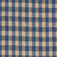 青とベージュのギンガムチェック生地
