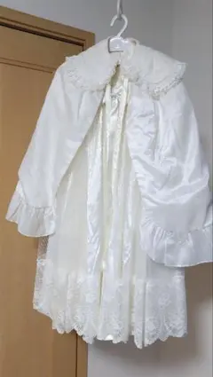 ホワイト セレモニードレスと帽子セット