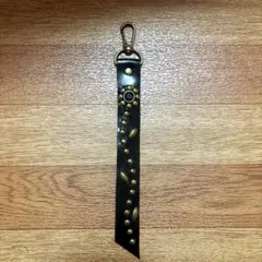スタッズキーホルダー　本革　黒　ハンドメイド　アメカジ HTC CALEE 風