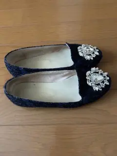 【ORiental TRaffic】ビジュー付きフラットシューズ