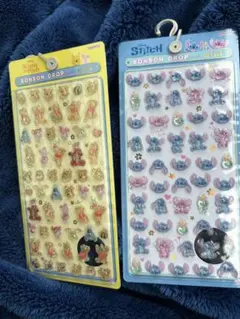 ボンボンドロップシール ミニ プーさん スティッチ　セット　正規品