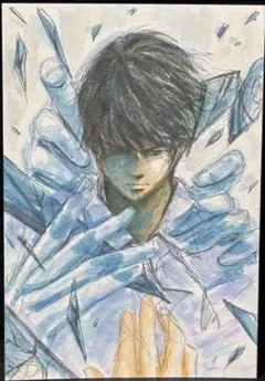 オリジナル イラスト　ポストカード　手描き　アナログ　手書き　クール　少年漫画風