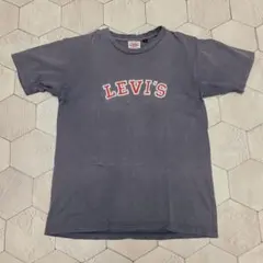 LEVI'S tシャツ　グレー　ロゴ刺繍　ヴィンテージ