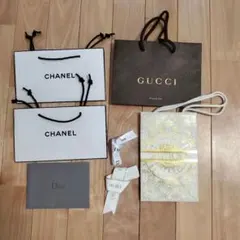 Dior, CHANEL, GUCCI ショップ袋 ショッパー セットのサムネイル