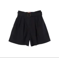 earth music&ecology ウエストベルト付きショートパンツ