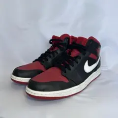 NIKE JORDAN 1 MID BLACK GYM RED WHITE 28