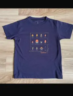 モンベル　ウィックロン Tシャツ 120cm ネイビー　どんぐりのサムネイル