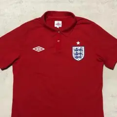 UMBRO アンブロ イングランド代表 ユニフォーム 半袖ポロシャツ 赤 S
